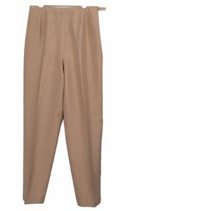 Talbots 100% silk tan pants  size 10